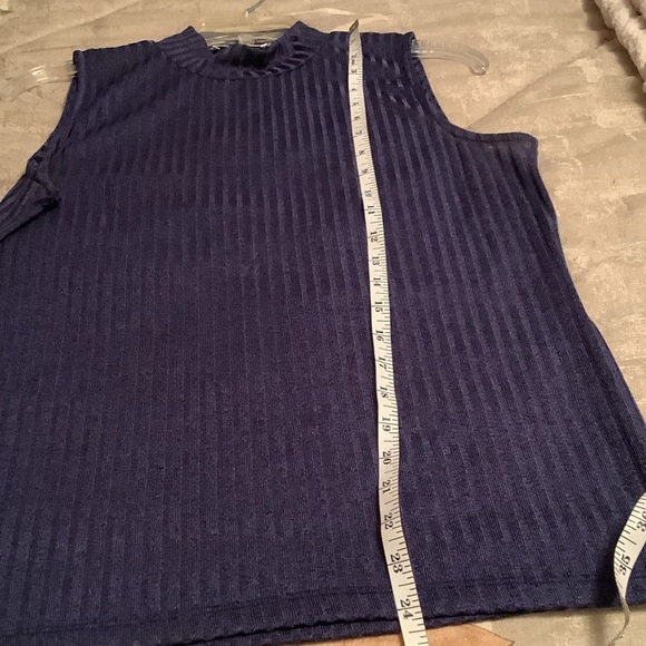 Ricki's Deep Blue Ribbed Tank Top - Picture 8 of 8